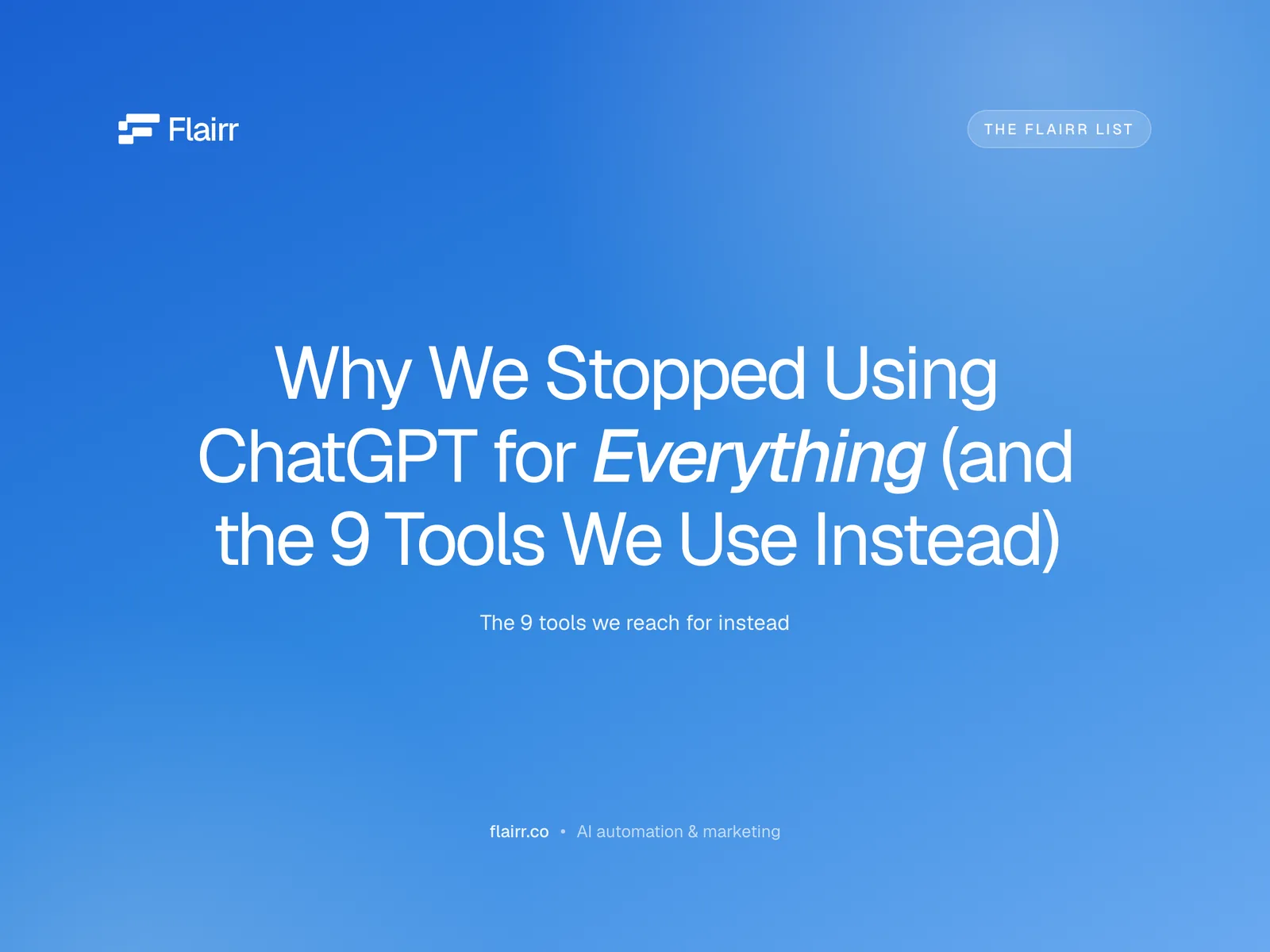 Nine ChatGPT alternatives we use instead